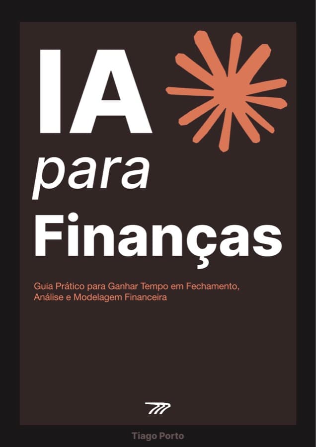 Capa do guia IA para Finanças, de Tiago Porto
