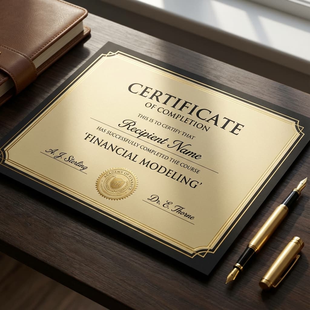 Certificado de Conclusão Modelagem Financeira